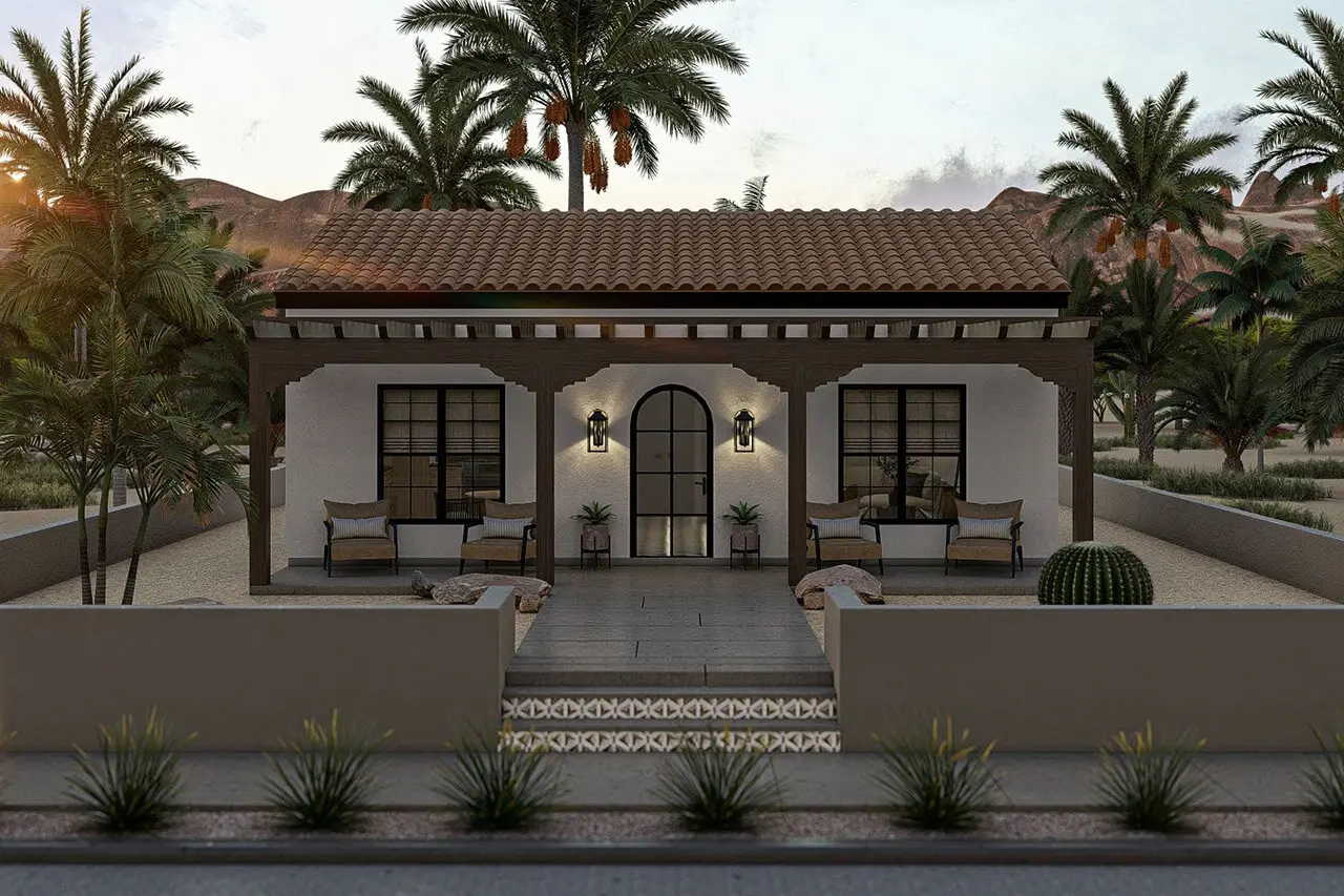 Builders reviewing custom home design blueprints in Prescott AZ