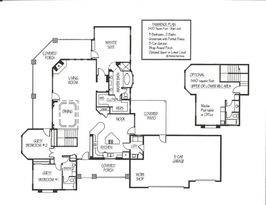 Tamarack Floor Plan Tamarack Floor Plan - Prescott Builders AZ
